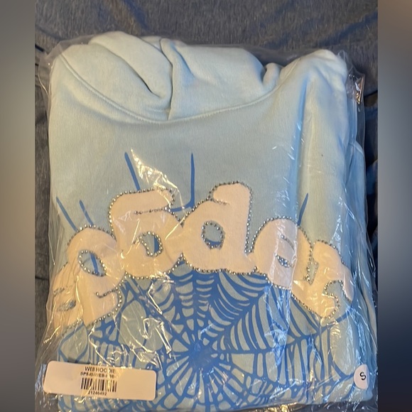 SP5DER SKY BLUE 💎 HOODIE